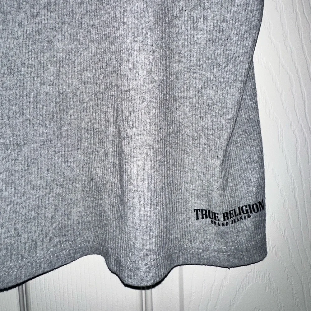 True Religion Men's Grey Ribbed Tank - Size L